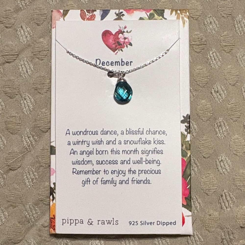 December Birthday Necklace NEW